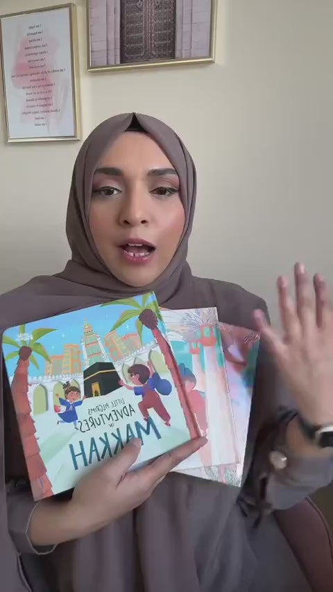 Parent holding Adventures in Makkah