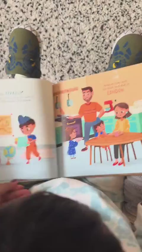 Turning the pages of a Little Pilgrims Adventures book